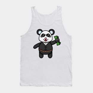 Sticker and Label Of Cute Baby Businessman Panda Tank Top